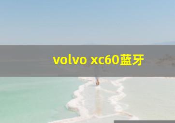 volvo xc60蓝牙